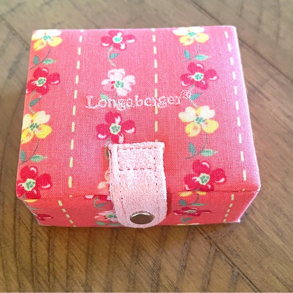 Longaberger Pink Jewelry box small clothe - Picture 1 of 10